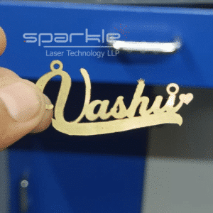Laser Name Cutting On Gold Plate