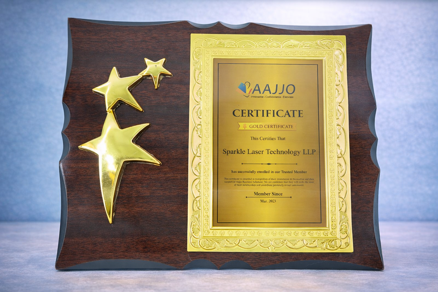 AAJJO Gold Certificate