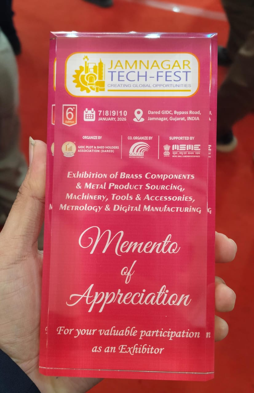Jamnagar Tech-Fest Exhibitor Appreciation Award