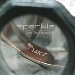 laser hallmarking on silver jewellery